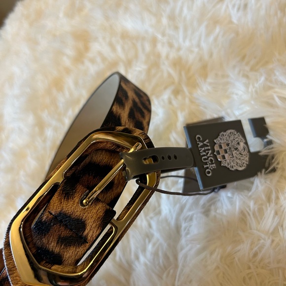 Vince Camuto Leopard Print Belt with Gold Buckle - Picture 13 of 15